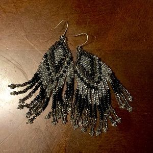 Bundle and get a discount - Black and Grey Dangle Earrings